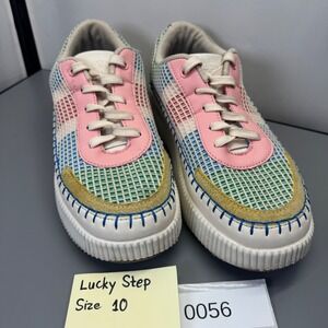 Lucky Step Air Cooled Women's Colorful Patchwork Platform Sneakers Size 10